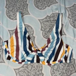 Venus Multi-Colored Striped Bikini Top